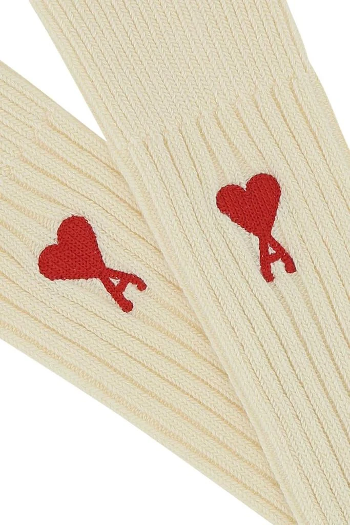 商品AMI|AMI Ami de Coeur Logo Intarsia Set Of Three Socks,价格¥527,第2张图片详细描述