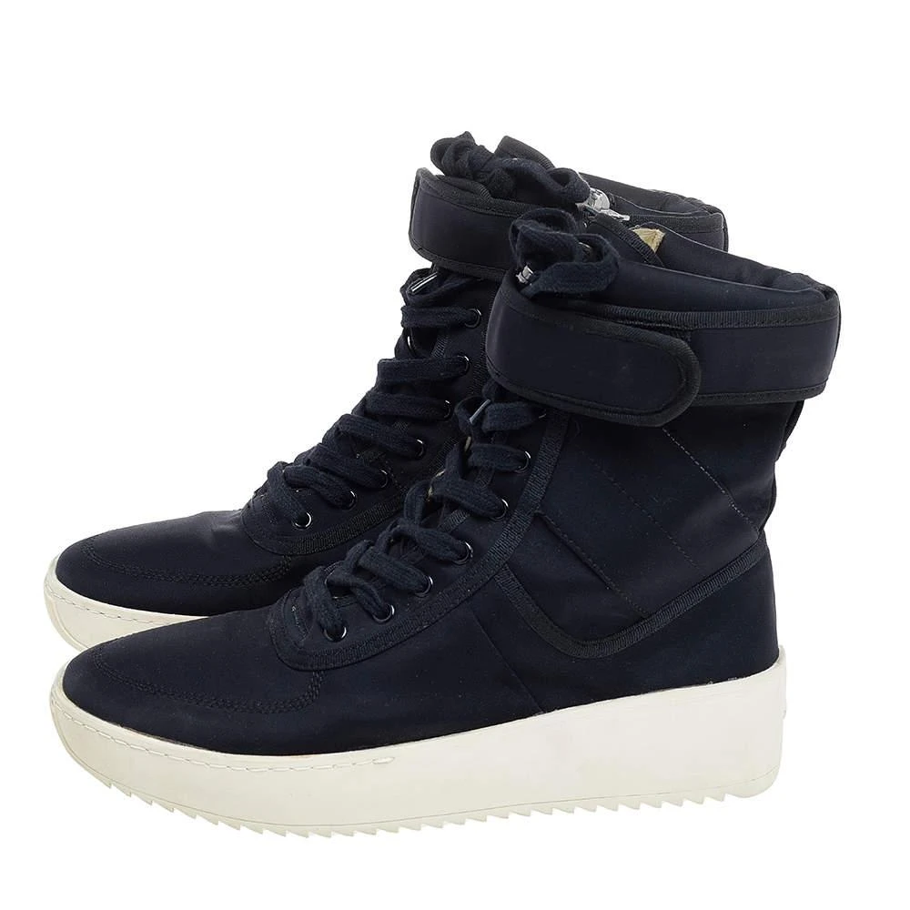 商品[二手商品] Fear of god|Fear Of God Black Neoprene Military High Top Sneakers Size 43,价格¥3074,第4张图片详细描述