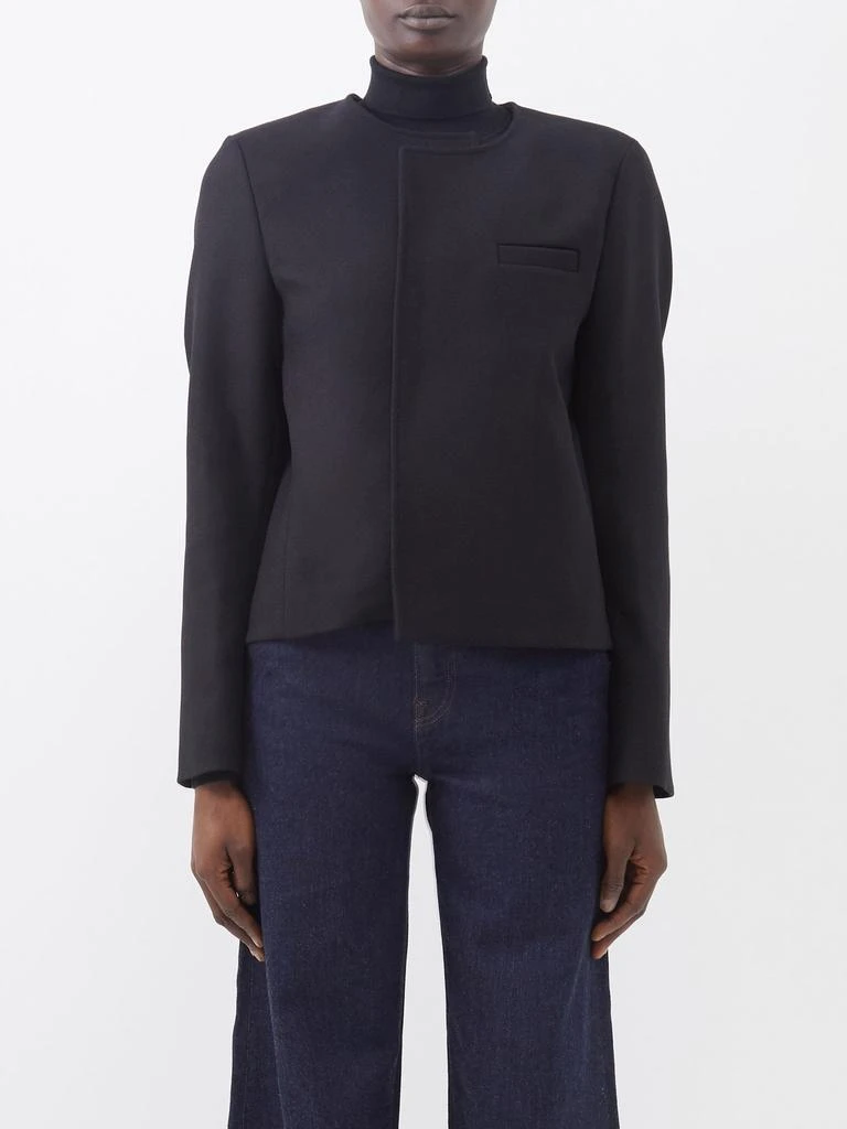 商品Totême|Collarless wool-twill jacket,价格¥3413,第1张图片