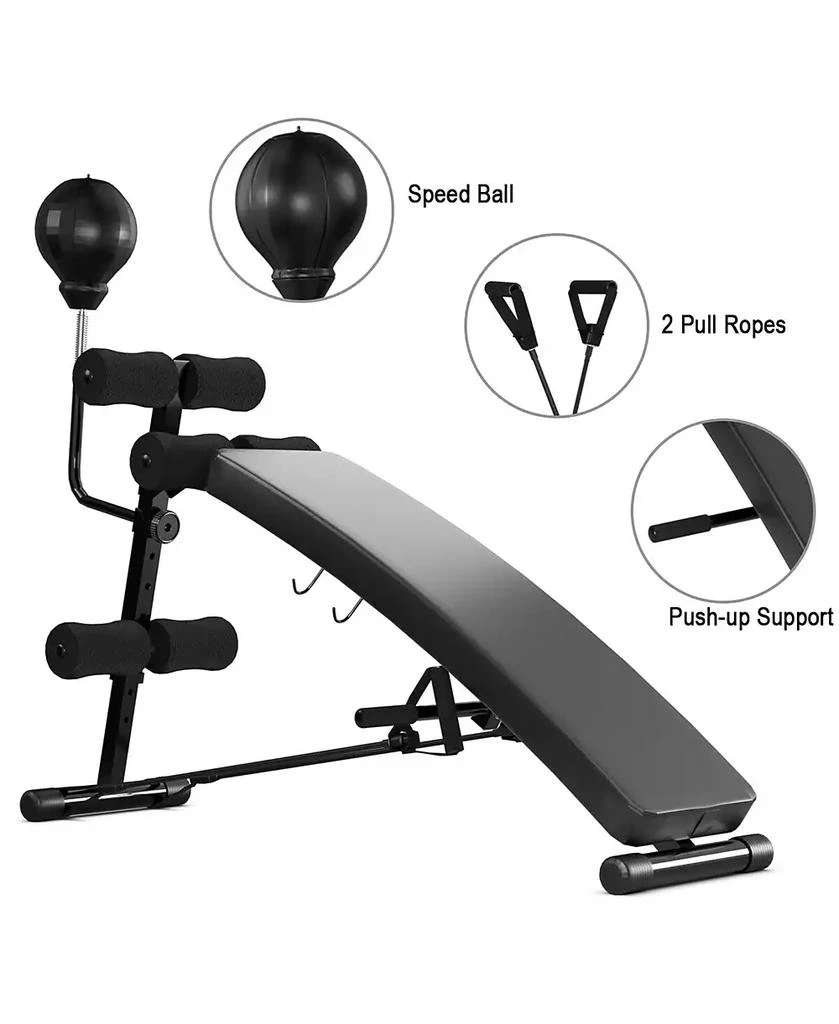 Adjustable Incline Curved Workout Fitness Sit Up Bench 商品