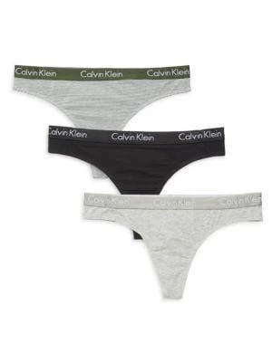 商品Calvin Klein|3-Pack Stretch-Cotton Thongs,价格¥80,第1张图片