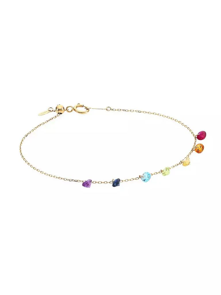 商品Persée|Chakras 18K Yellow Gold &amp; Multi-Stone Chain Bracelet,价格¥3976,第1张图片