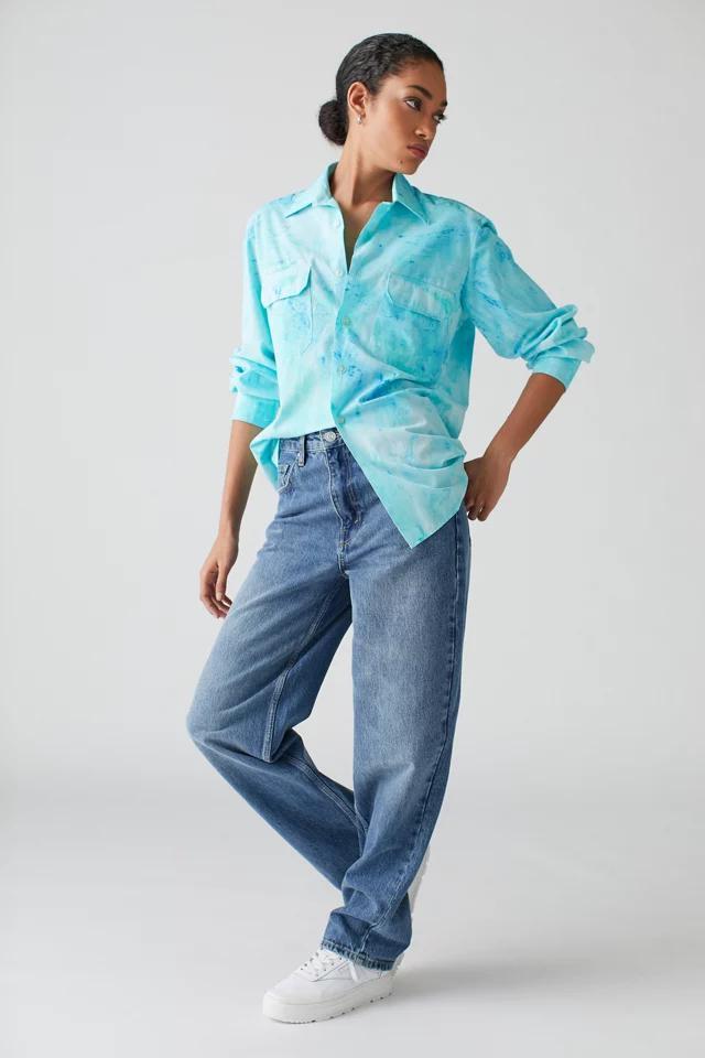 商品Urban Outfitters|Urban Renewal Remade Marble Dye Button-Down Shirt,价格¥147,第4张图片详细描述