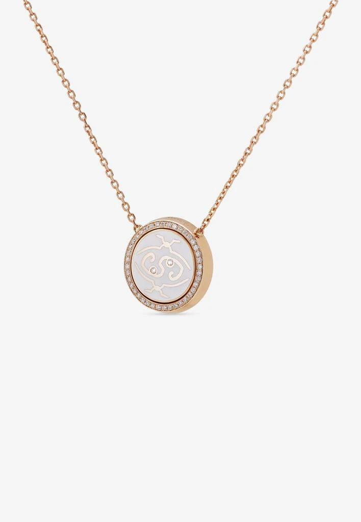 商品Intisars|Me Oh Me VIP Full Pavé White 18K Rose Gold Diamond Necklace,价格¥56403,第1张图片