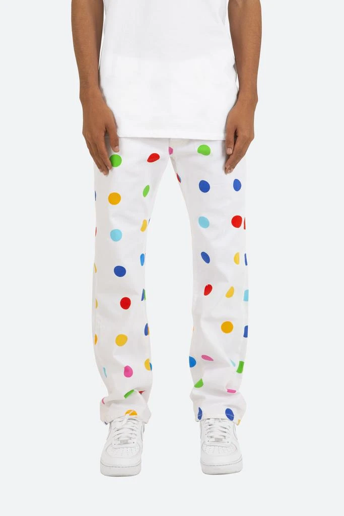 商品MNML|V290 Dot Baggy Denim - White,价格¥408,第1张图片