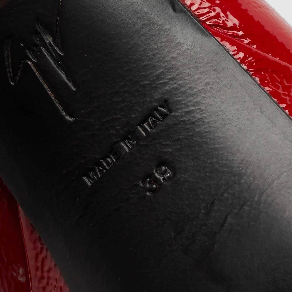 Giuseppe Zanotti Red Leather Morgana Square Toe Ankle Boots Size 39 商品
