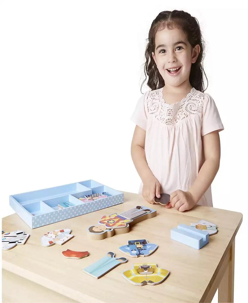 商品Melissa & Doug|Melissa & Doug Julia Magnetic Dress-Up Wooden Doll Pretend Play Set (25+ pcs),价格¥83,第2张图片详细描述