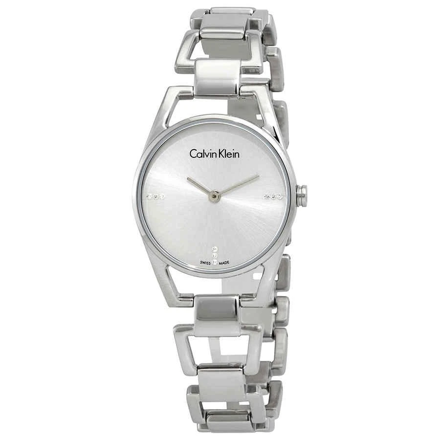 商品Calvin Klein|Calvin Klein Dainty Diamonds Silver Dial Ladies Watch K7L2314T,价格¥558,第1张图片