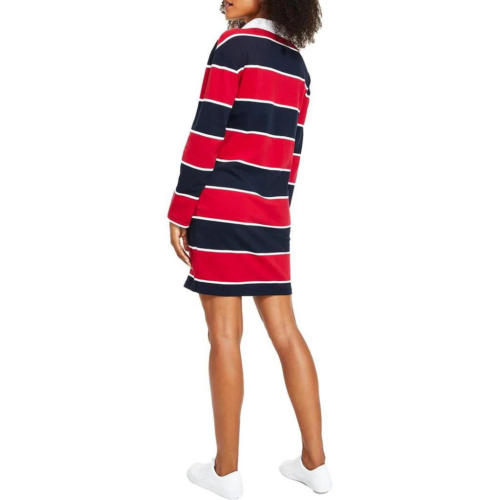 商品Tommy Hilfiger|Tommy Hilfiger Womens Logo Knee-Length Shirtdress,价格¥125,第3张图片详细描述