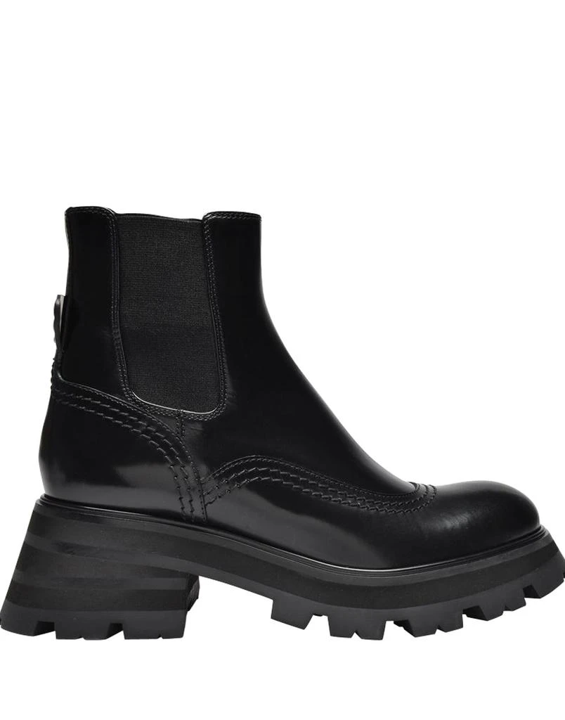 商品Alexander McQueen|Upper and Ru Ankle Boots in Black Leather,价格¥7237,第2张图片详细描述