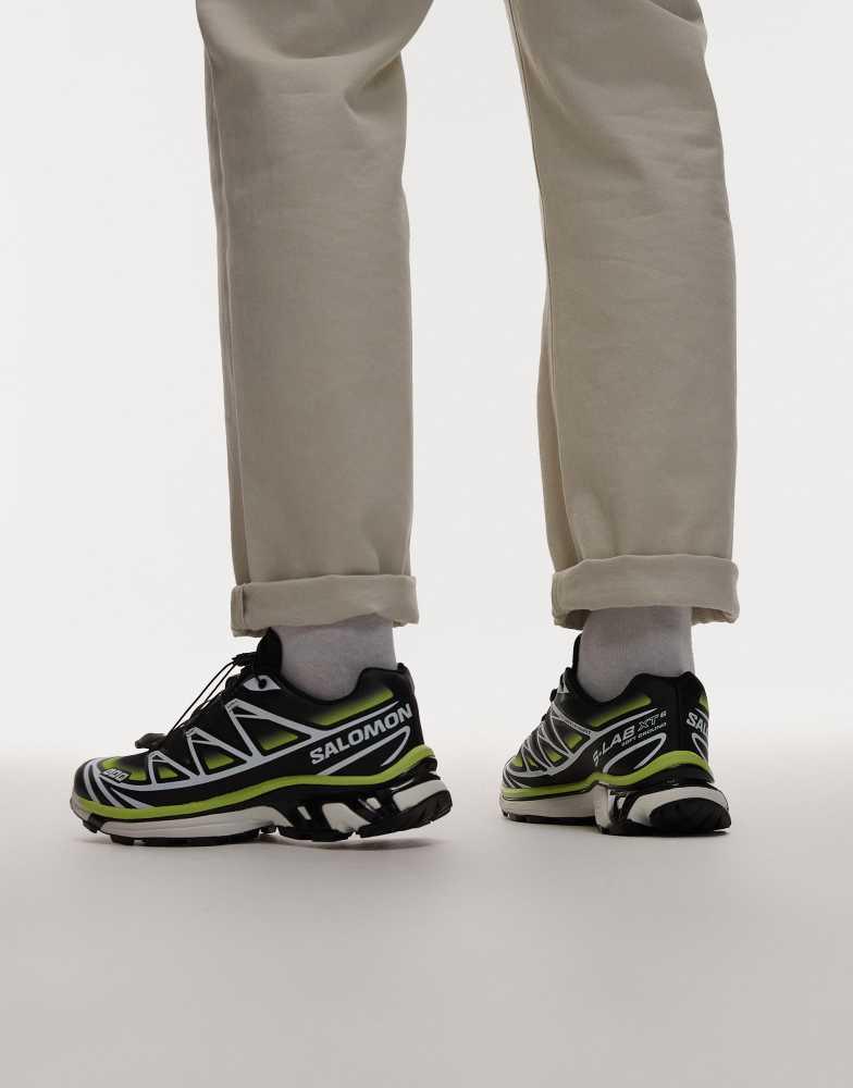 Shop Salomon XT-6 Skyline trainers in black and maritime blue and