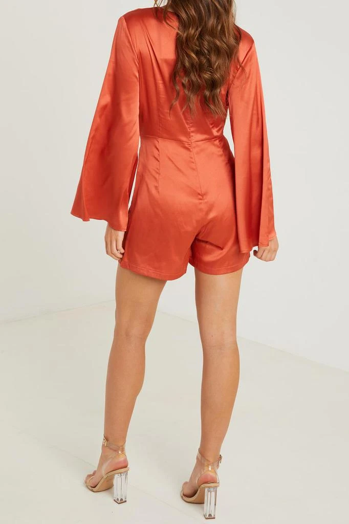 商品QUIZ|Satin Pleat Waist Playsuit,价格¥339,第3张图片详细描述