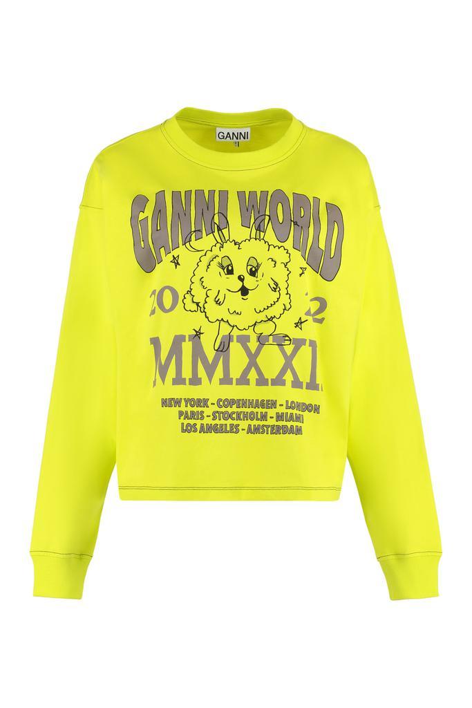 商品Ganni|Ganni Long Sleeve Cotton T-shirt,价格¥1107,第1张图片