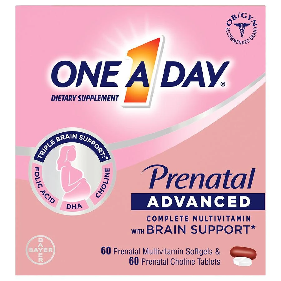 商品[国内直发] One A Day|【包装轻微破损】产前高级复合维生素 （含胆碱、dha、叶酸和铁）,价格¥129,第1张图片