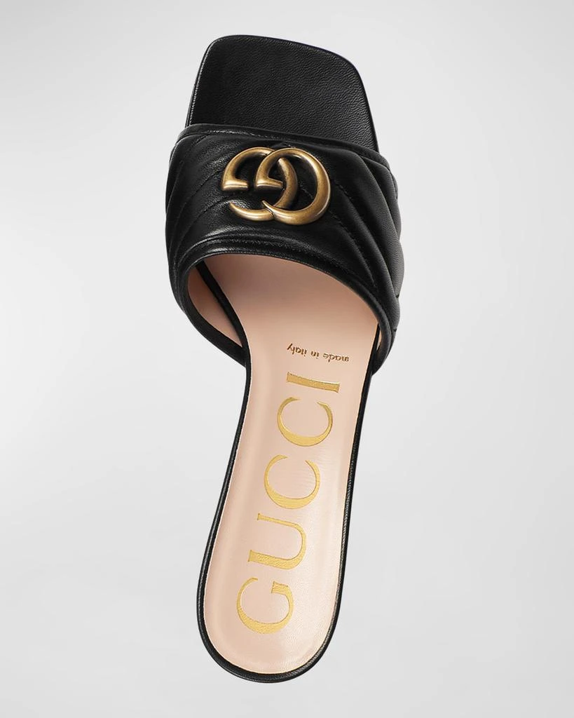 商品Gucci|Marmont Quilted Medallion Mule Sandals,价格¥6719,第4张图片详细描述