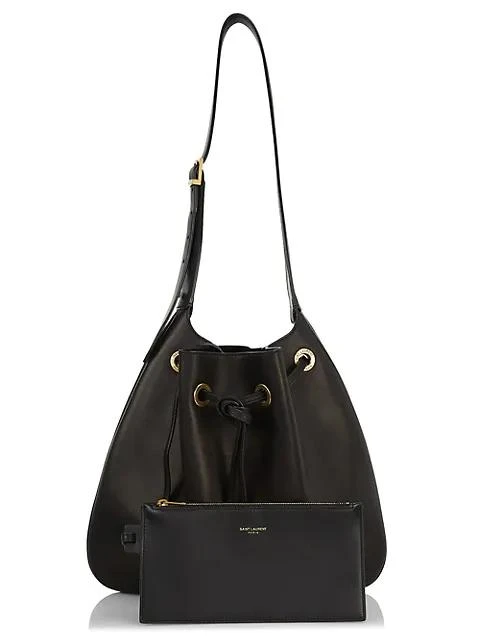 商品Yves Saint Laurent|Small Seau Flat Leather Bucket Bag,价格¥19446,第4张图片详细描述