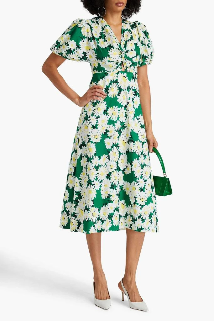 商品Diane von Furstenberg|Majorie twisted floral-print cotton-blend poplin midi dress,价格¥748,第2张图片详细描述