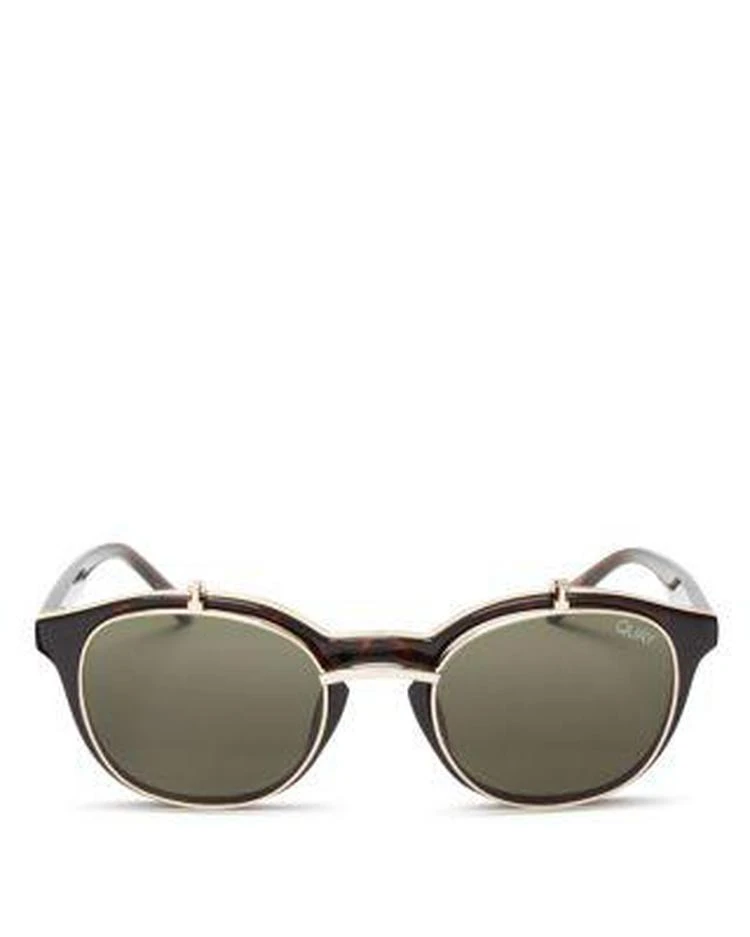商品Quay|Women's Penny Royal Oval Flip-Up Sunglasses, 47mm,价格¥484,第1张图片