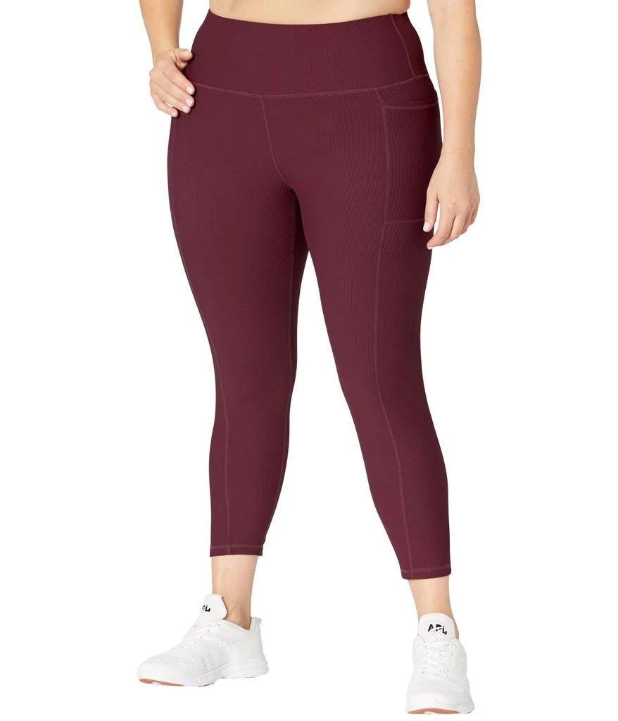 商品Jockey Active|Plus Size Ribbed Texture Leggings,价格¥125,第1张图片