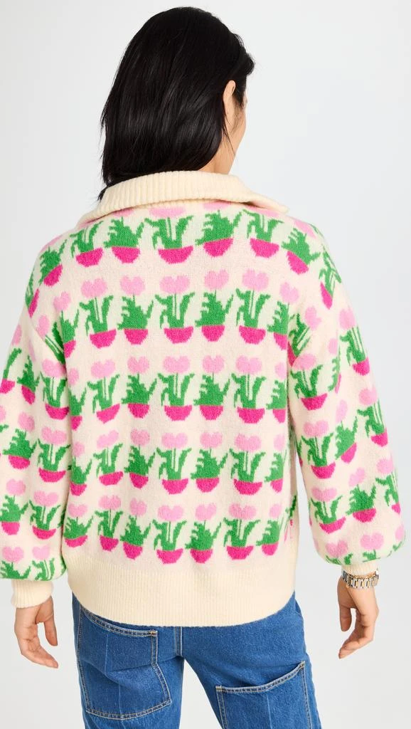 商品Kitri|KITRI Lorna Flower Pot Zip Up Sweater,价格¥1439,第3张图片详细描述