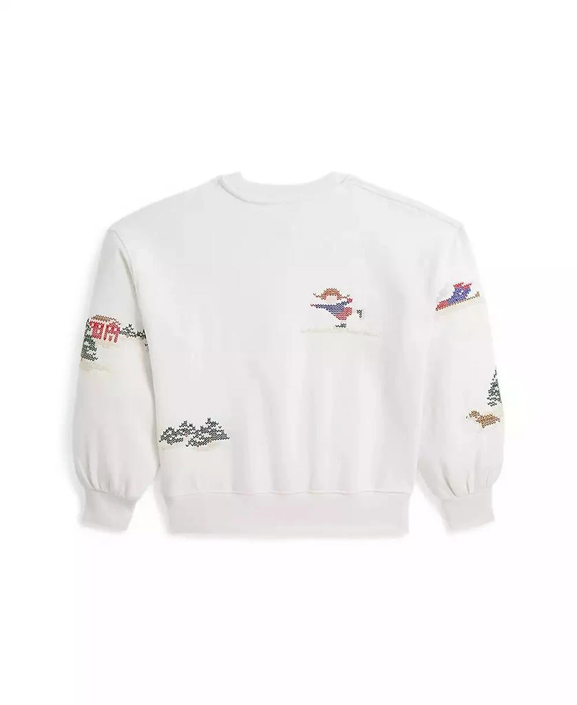 商品Ralph Lauren|Big Girls Embroidered Fleece Sweatshirt,价格¥472,第2张图片详细描述