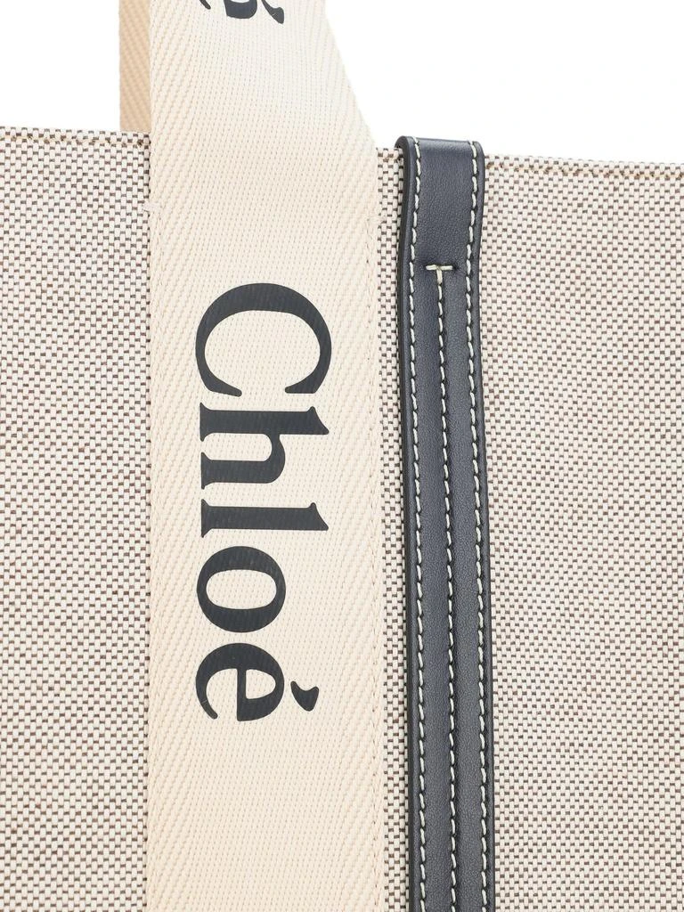 商品Chloé|Chloé Woody Logo Printed Medium Tote Bag,价格¥5972,第4张图片详细描述