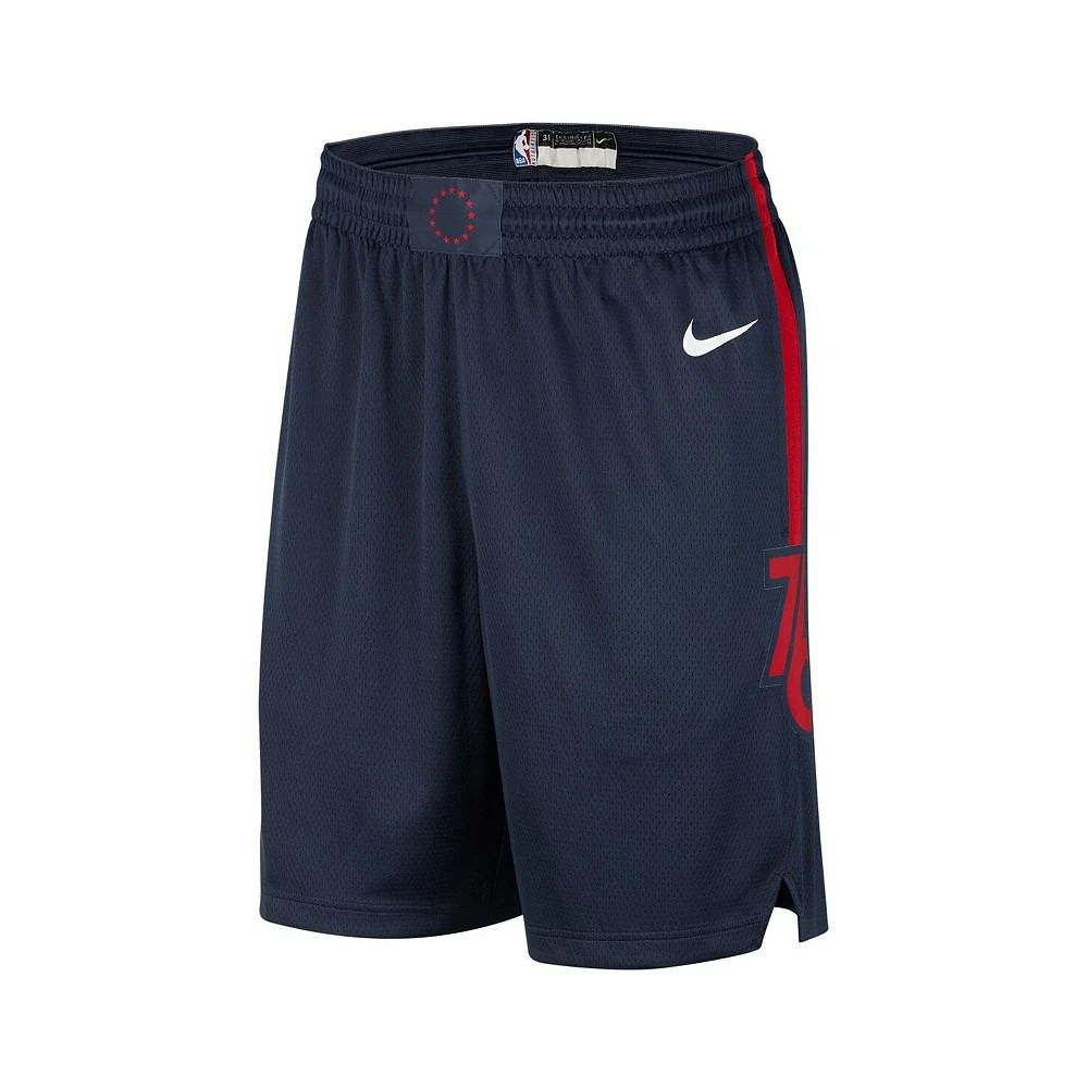 商品NIKE|Men's Navy Philadelphia 76ers 2023/24 City Edition Swingman Shorts,价格¥662,第2张图片详细描述