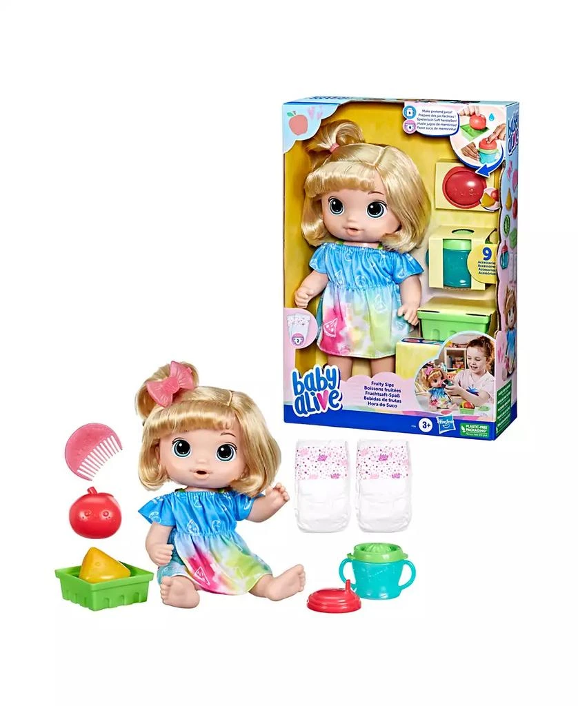 商品Baby Alive|Fruity Sips Doll, Apple, Blonde Hair,价格¥172,第3张图片详细描述