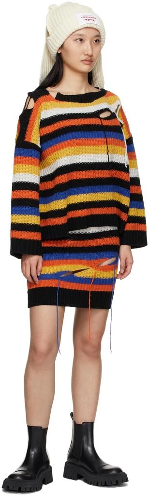 商品Charles Jeffrey Loverboy|Multicolor Stripe Slash Skirt,价格¥705,第4张图片详细描述