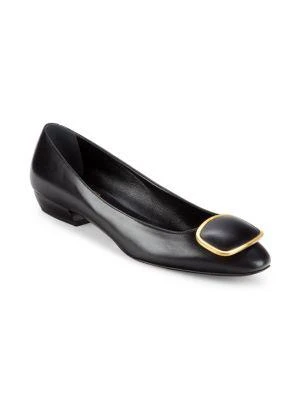 商品Roger Vivier|Vertigo Leather Ballet Flats,价格¥1229,第2张图片详细描述