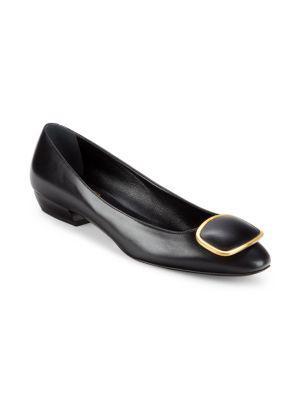 商品Roger Vivier|Vertigo Leather Ballet Flats,价格¥2998,第2张图片详细描述