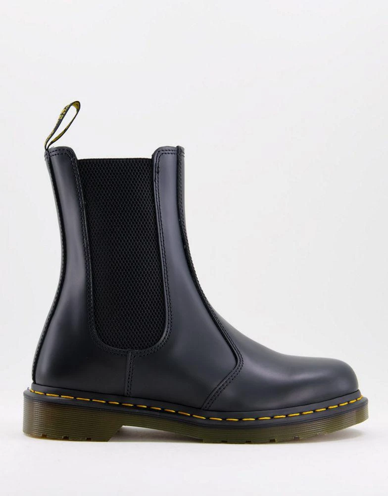 商品Dr. Martens|Dr Martens 2976 Hi Chelsea Boots in Black Smooth,价格¥1540,第1张图片