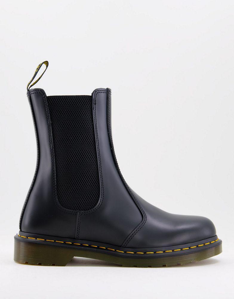 商品Dr. Martens|Dr Martens 2976 Hi Chelsea Boots in Black Smooth,价格¥1469,第1张图片