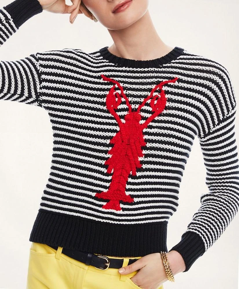 商品Brooks Brothers|Cotton Stripe Lobster Sweater,价格¥741,第1张图片