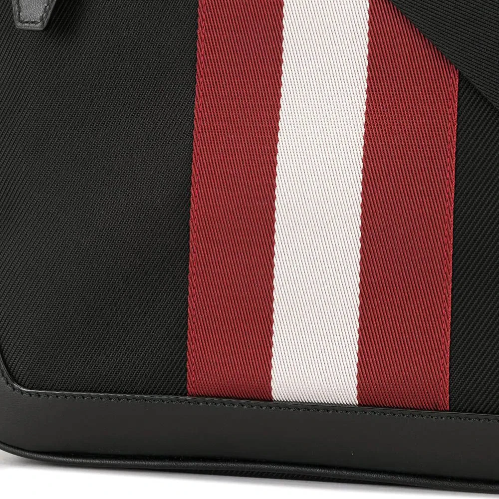 BALLY 男士黑色条纹徽标单肩斜挎包 6231807 商品