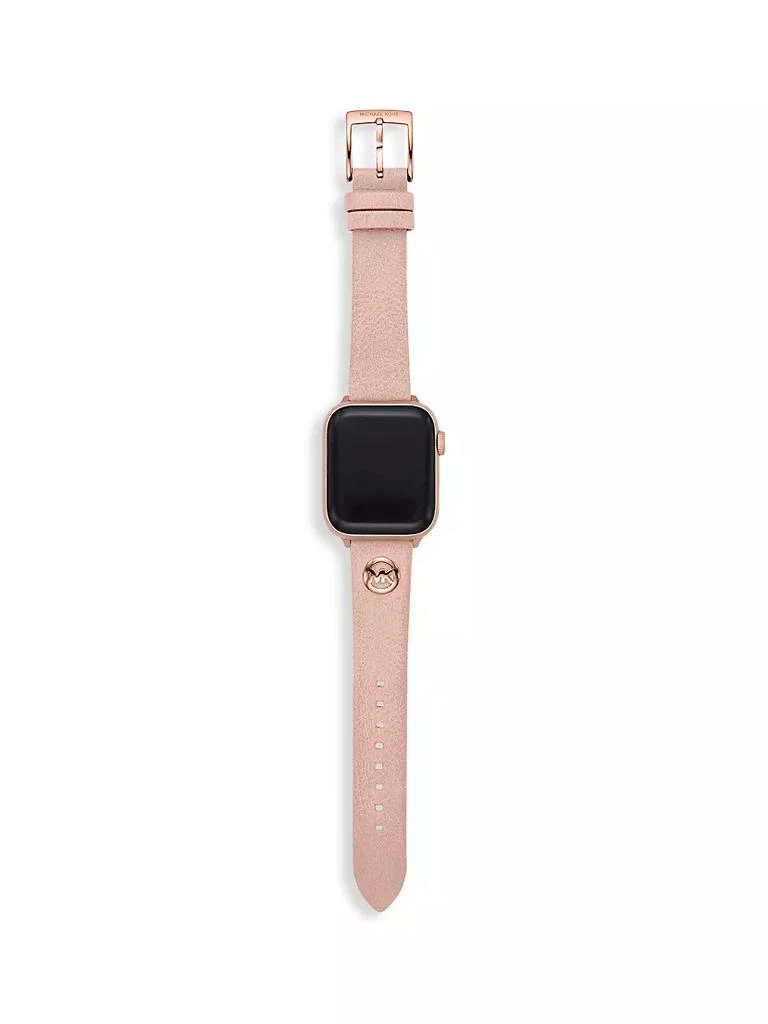 商品Michael Kors|Leather &amp; Rose-Goldtone Logo Apple Watch® Strap/38MM &amp; 40MM,价格¥745,第2张图片详细描述