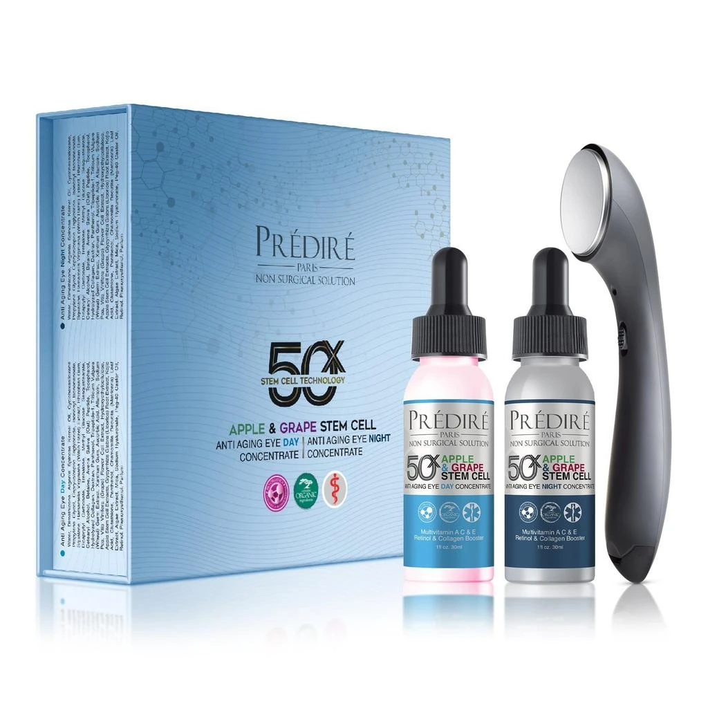 商品Predire Paris|Apple & Grape Stem Cell Anti-Aging Eye Day and Night Concentrate with Infuser,价格¥191,第1张图片