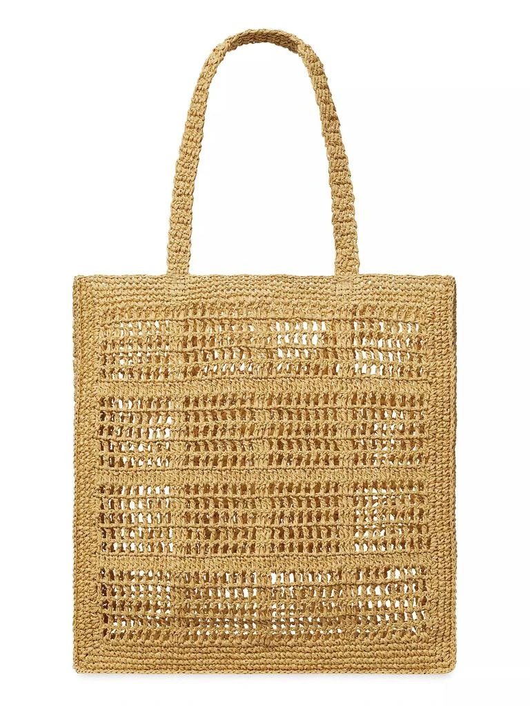 商品Tory Burch|Ella Raffia Crochet Floral Tote,价格¥2240,第4张图片详细描述