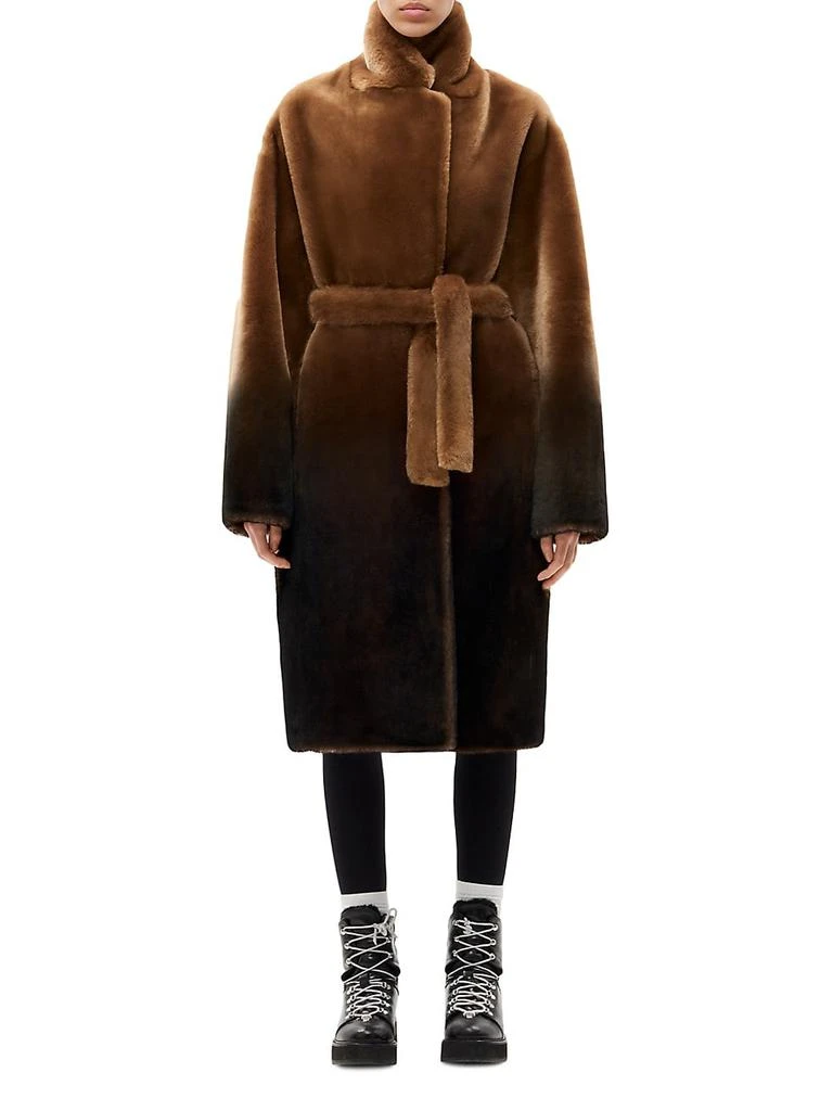 商品Shoreditch Ski Club|Long Belted Shearling Coat,价格¥6886,第2张图片详细描述