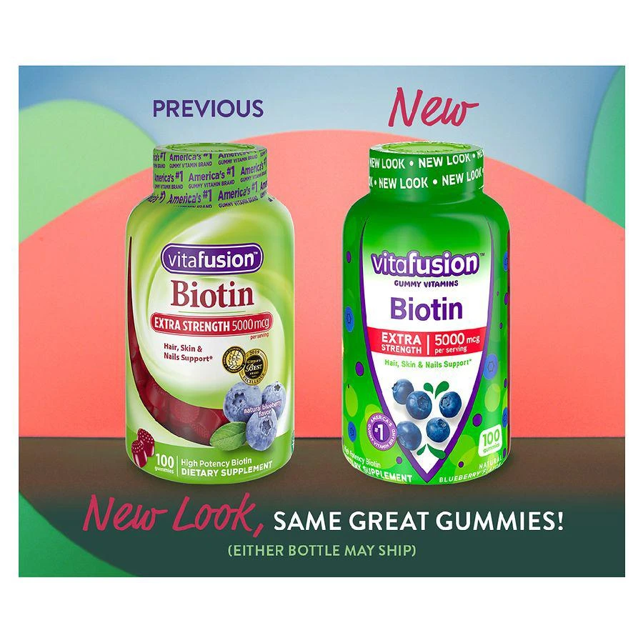 商品Vitafusion|Extra Strength Biotin Gummy Vitamins Blueberry,价格¥104,第4张图片详细描述