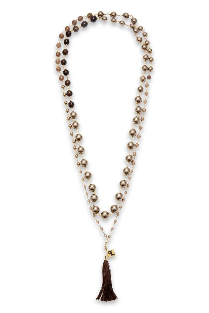 商品ROSANTICA|Gold-tone, quartz and faux pearl necklace,价格¥1038,第1张图片