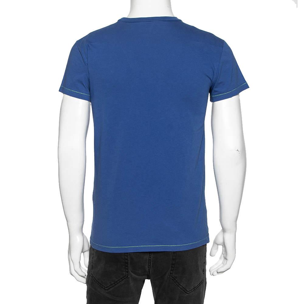 Dior Blue Cotton Crew Neck Short Sleeve T-Shirt XS商品第3张图片规格展示
