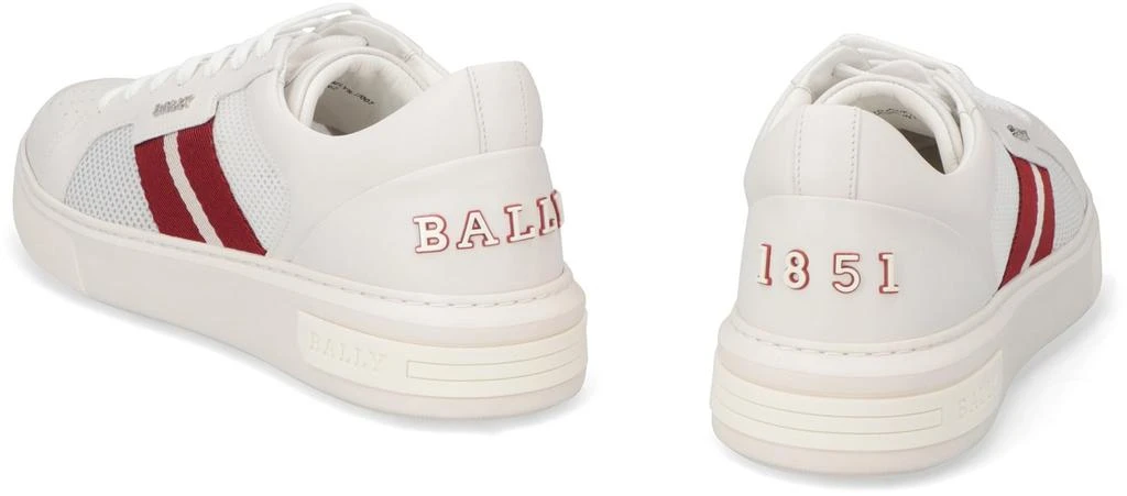 商品Bally|Bally Melys-t Leather And Fabric Low-top Sneakers,价格¥1936,第4张图片详细描述