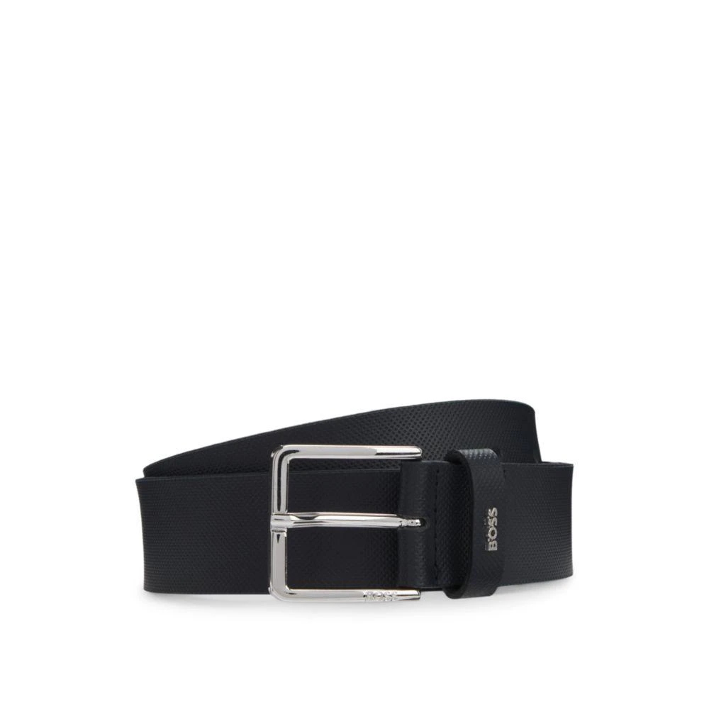商品Hugo Boss|Structured-leather belt with logo keeper,价格¥635,第1张图片