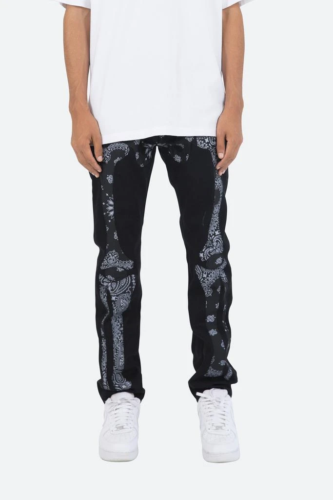 商品MNML|D261 Skeleton Straight Denim - Black/Black,价格¥287,第1张图片