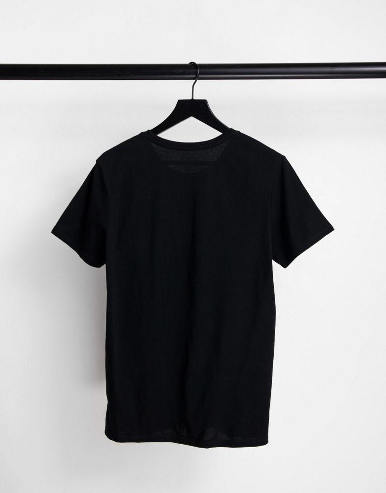Lacoste 3 pack loungewear t-shirts in black商品第2张图片规格展示