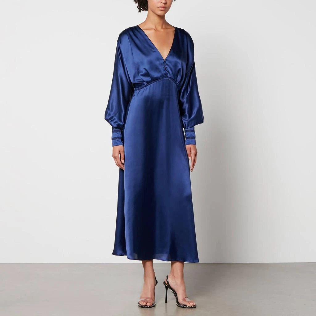 商品Hope & Ivy|Hope & Ivy Camila Lace-Trimmed Satin Midi Dress,价格¥180,第1张图片