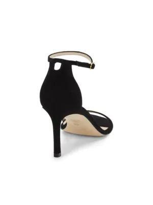 商品Stuart Weitzman|Amelina Suede Ankle-Strap Sandals,价格¥1619,第5张图片详细描述