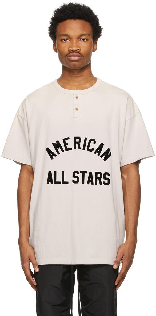 商品Fear of god|Off-White 'American All Stars' Short Sleeve Henley,价格¥2634,第1张图片
