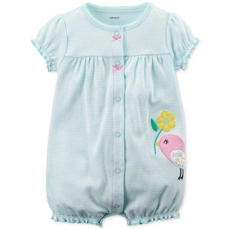 商品Carter's|Bird Cotton Romper, Baby Girls,价格¥63,第1张图片